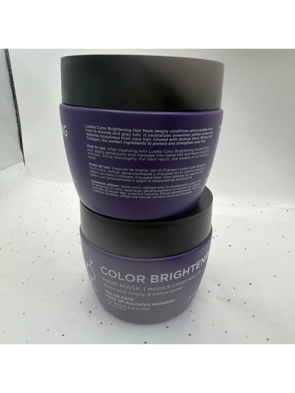 Luseta Color Safe Brightening Hair Mask 2 Pack Purple Toning Hair Treatment